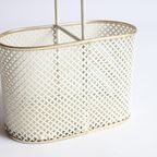 A French Wine Bottle Basket In The Style Of Mategot, 1950S thumbnail 14