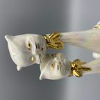 Hollywood Regency Goud, Wit Beeldje thumbnail 2
