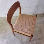 Set Van Zes Model 75 Stoelen In Teak Van N.o. Moller thumbnail 17