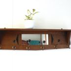 Retro Vintage Kapstok Hout Jaren 60 Mid Century Met Spiegel thumbnail 4