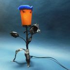 Art Deco Wrought Iron Lamp François Carion thumbnail 6