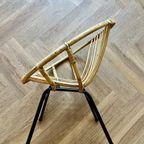 Rohé Noordwolde Rotan Bamboe Fauteuil 1960 thumbnail 5