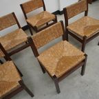 Wenge & Wicker Dining Chairs Set Of 8 'se82' Design By Martin Visser, 1970s thumbnail 3