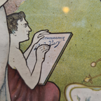 Franse Art Nouveau Lithografie Ingelijst thumbnail 2