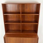 Scandinavisch Vintage Teak Fineren Boekenkast thumbnail 2