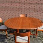 Retro Scandinavisch Design Eethoek Tafel Met 4 Stoelen thumbnail 3