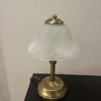 Prachtige Vintage Mushroom Lamp Jaren 90 Messing thumbnail 9