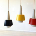 Vintage Lamp Hanglamp Jaren 60 Rood Zwart Geel thumbnail 6