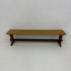 Vintage Solid Wooden Bench , 1970’S thumbnail 3