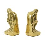 Italiaanse Messing Boekensteunen De Denker Rodin Regina 18cm thumbnail 7