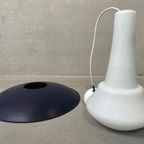 Vintage 1950’s Scandinavische Hanglamp – Opaline thumbnail 8