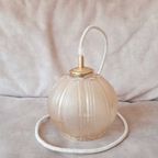 Vintage Hanglamp | Jaren 60 Glazen Bol Amberkleur thumbnail 3