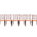 Johannes Andersen Set Eettafelstoelen, 1960s thumbnail 2