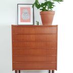 Vintage Teakhouten Deense Ladekast Chest Of Drawers thumbnail 7