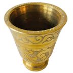 Vintage Zware Oosterse Vijzel Met Gravures Messing thumbnail 3