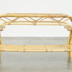 Leuke En Bijzondere Vintage Rotan Salontafel Van Rohé Noordwolde Uit De Jaren ’50 thumbnail 3