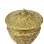 Oude Messing Beker Met Deksel Mythisch Figuur 14cm thumbnail 5