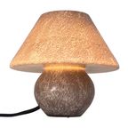 Glass Mushroom Lamp Xs - 1970’S - Italy - Stonelike Glass Outside And Opaline White Inside thumbnail 4