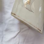 Vintage Fifties '50 X 4 Hanglamp & Wandlamp Glazen Lampenkap Schuin Afgesneden Kap thumbnail 6