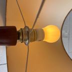 Vintage Houten Tafellamp / Verlichting Met Teaken Voet thumbnail 12