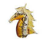 Murano Glas - Sculpture - 'horse Head' - Amber Glas - 3e Kwart 20e Eeuw thumbnail 9