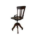 Eiken Bureaustoel, Atelierstoel, In Hoogte Verstelbaar, Jaren 30 thumbnail 2