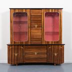 1960’s Spectacular Ebony Macassar Vitrine Cabinet / Buffetkast / Servieskast, Italy thumbnail 2
