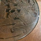 Vintage Jaren ‘50 Chinese Theetafel/ Salontafel Met Originele Glasplaat. thumbnail 3