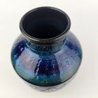 Prachtige Italiaanse Blauwe Bitosso Vaas 20 Cm thumbnail 6