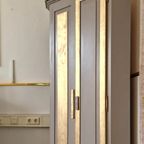Unieke Handgeschilderde Hoekkast/ Kast In Taupe En Goud thumbnail 5
