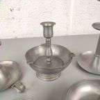 Lot Van 5 Tinnen Kaarsenpannen thumbnail 6