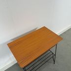 String Teak Kastje Met Lade En Stalen Poten, Nachtkastje thumbnail 12