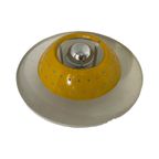 Dijkstra - Space Age Wall Sconce Or Ceiling Lamp - Yellow Brim And White Base thumbnail 6