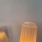 Zeldzame Jaren 50 Teak Melkglas Tafellamp Vintage Design thumbnail 8