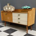 Low Sideboard 1960S White Drawers 1 Door thumbnail 3