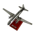 Scale Model Of An Airplane (Silver Plated) - Mounted On Wooden Base - Convair Cv-340 (1951) thumbnail 5