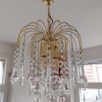 Opaliserende Hollywood Regency Hanglamp Kroonluchter Vintage thumbnail 8