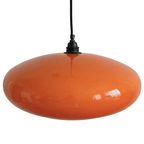 Vintage Jaren 70 Hanglamp Kunststof Oranje thumbnail 2