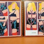 Tweeluik Schilderijen In Pop Art Stijl "P.Bakker" Uit 1975 thumbnail 2