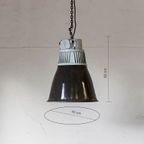 Zwart Emaille Fabriekslamp thumbnail 3