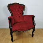 Brocante Franse Louis Xv Stoel, Fauteuil, Queen Ann Armstoel thumbnail 4