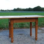 Antieke Grenen Tafel Met Uitklapbaar Blad thumbnail 6