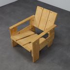 Crate Lounge Chair, In The Style Of Gerrit Rietveld, 1980s. thumbnail 8