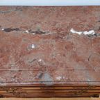 Vintage Frans Dressoir Commode Ladekast Badkamerkast Met Marmer Blad 501 thumbnail 13