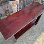 Donker Teakhouten Sidetable, Haltafel, Wandconsole thumbnail 5