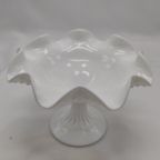 Diamond Point White Pressed Glass thumbnail 2