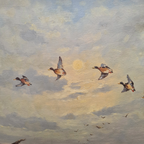 Landschap Schilderij Met Eenden D. Vd Velde thumbnail 9