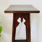 Hoge Vintage Plantentafel Donker Teak thumbnail 6