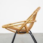 Subtiele Vintage Jaren ’60 Rotan Dutch Design Fauteuil thumbnail 6