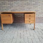 Zeldzame Pine Wood Desk - Arne Vodder Voor Gv Møbler thumbnail 4